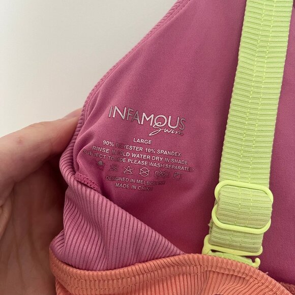 NWT Infamous Swim x Erica Shaw Bikini Set Size L Top and XL Bottom - Picture 6 of 7